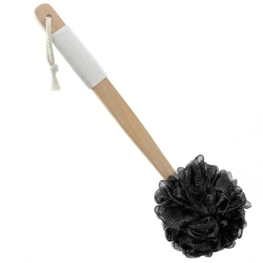 Premium Long Handle Bath Brush with Loofah For Men And Women