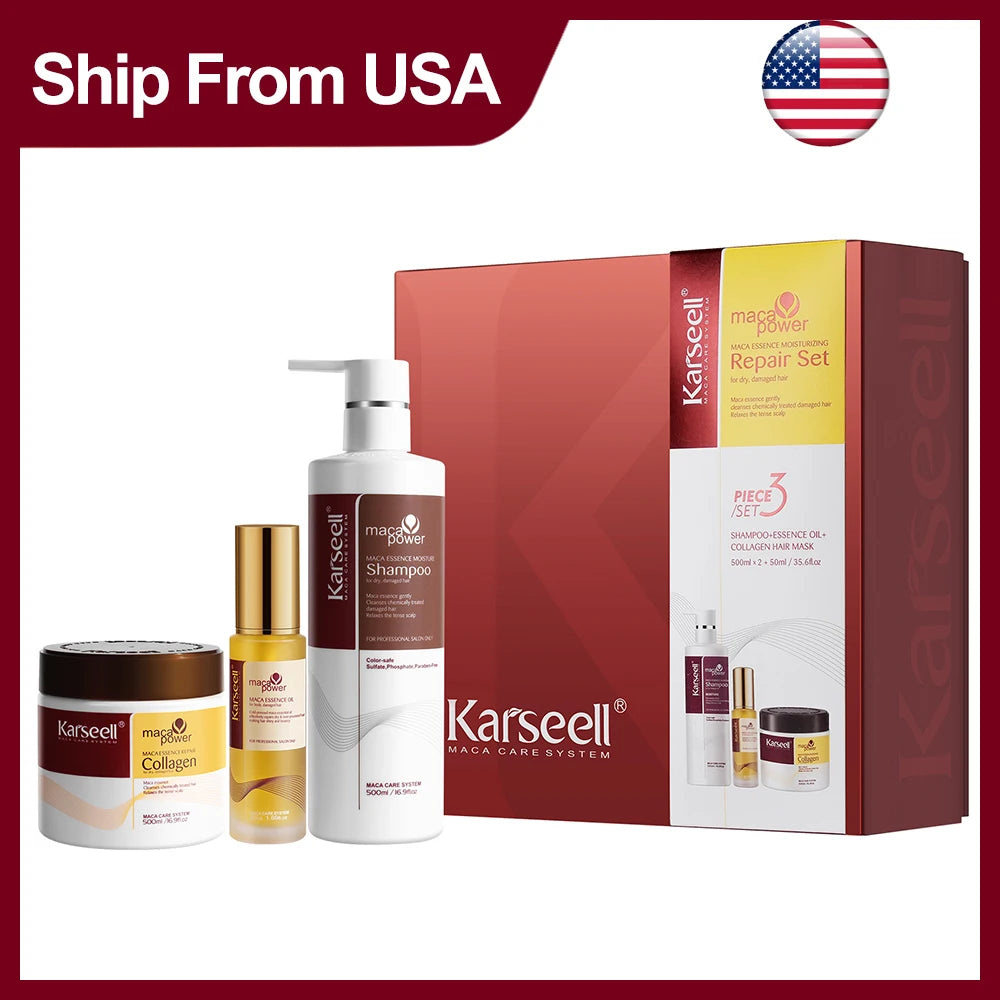 Karseell Collagen Hair Mask Argan Oil Shampoo Deluxe Set