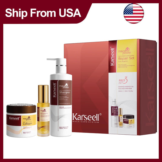 Karseell Collagen Hair Mask Argan Oil Shampoo Deluxe Set