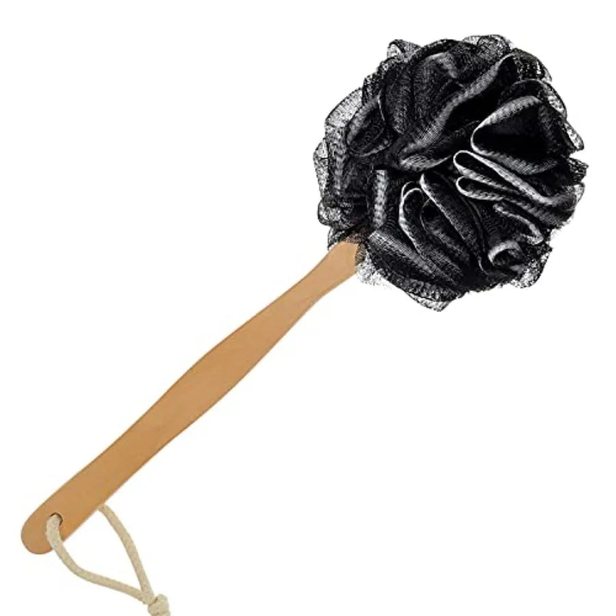 Premium Long Handle Bath Brush with Loofah For Men And Women