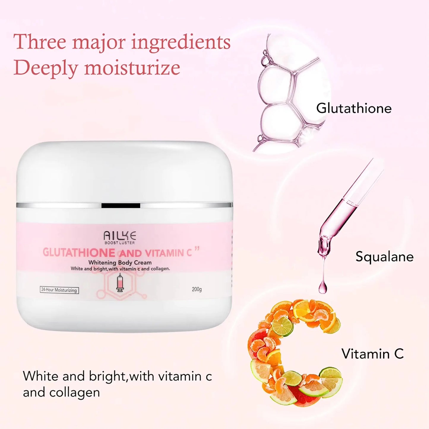 AILKE Glutathione Vitamin C Kit Whitening Lotion Moisturizing Cream