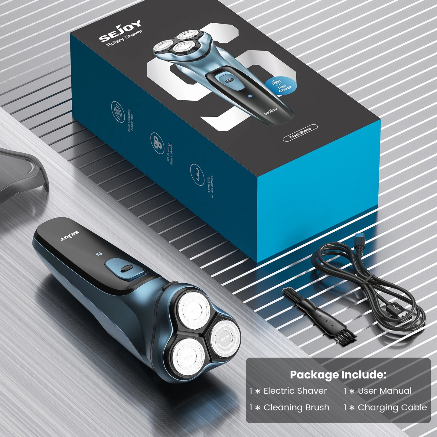SEJOY BLASTO1 Electric Shaver For Men Triple Floating Head