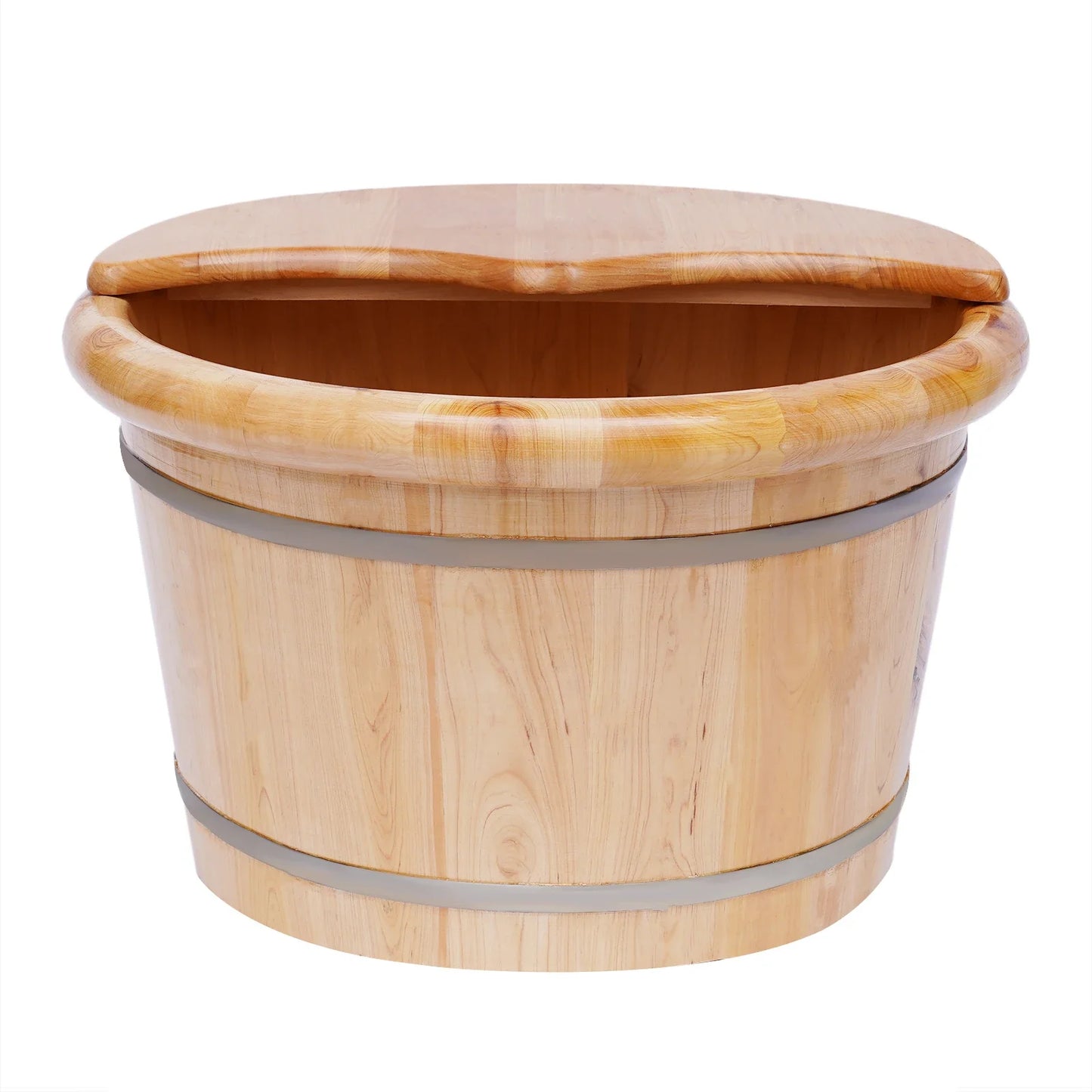 Bymaocar Handmade Solid Cedar Wood Portable Foot Bath Tub