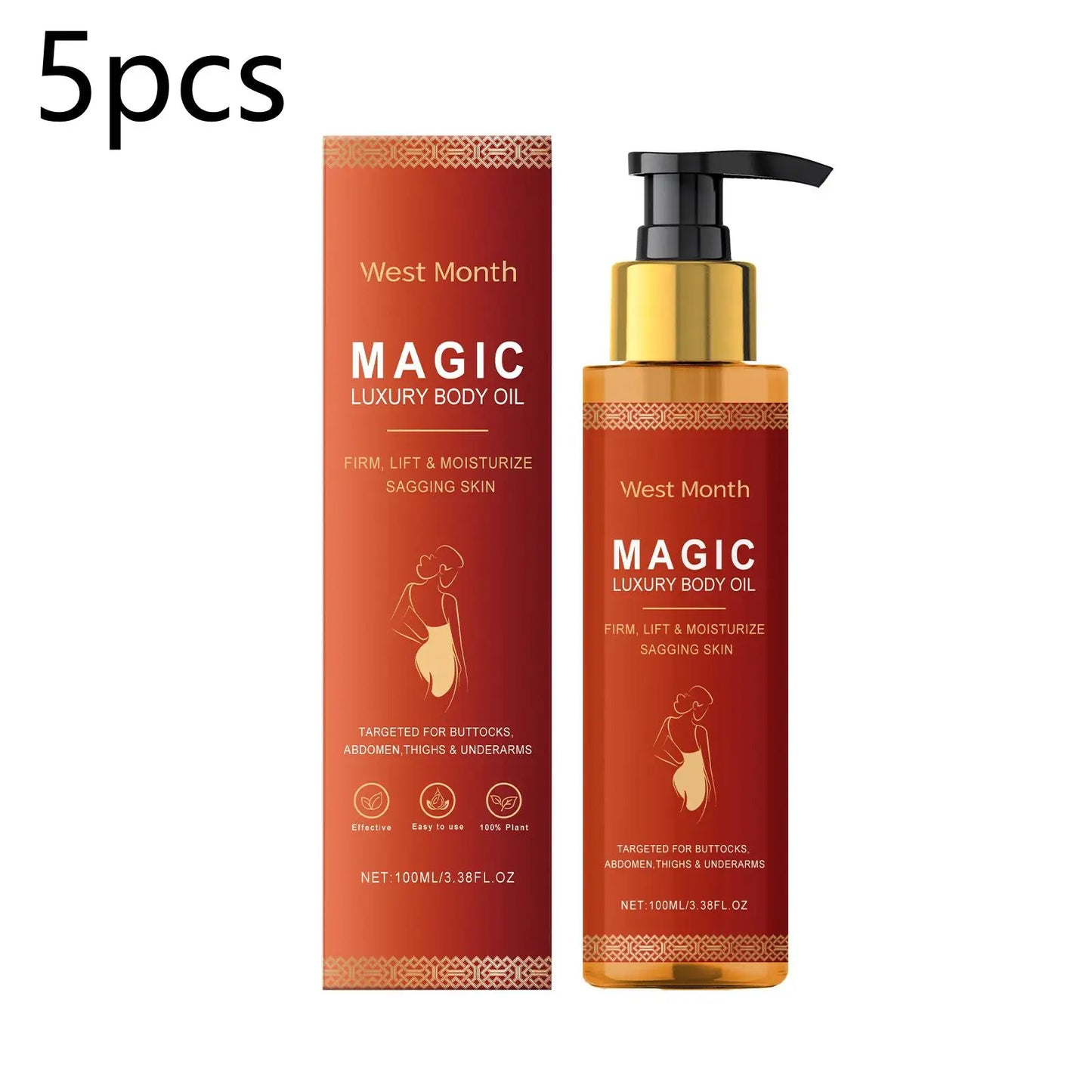West Month Firming Body Oil For Glowing Skin Anti Cellulite