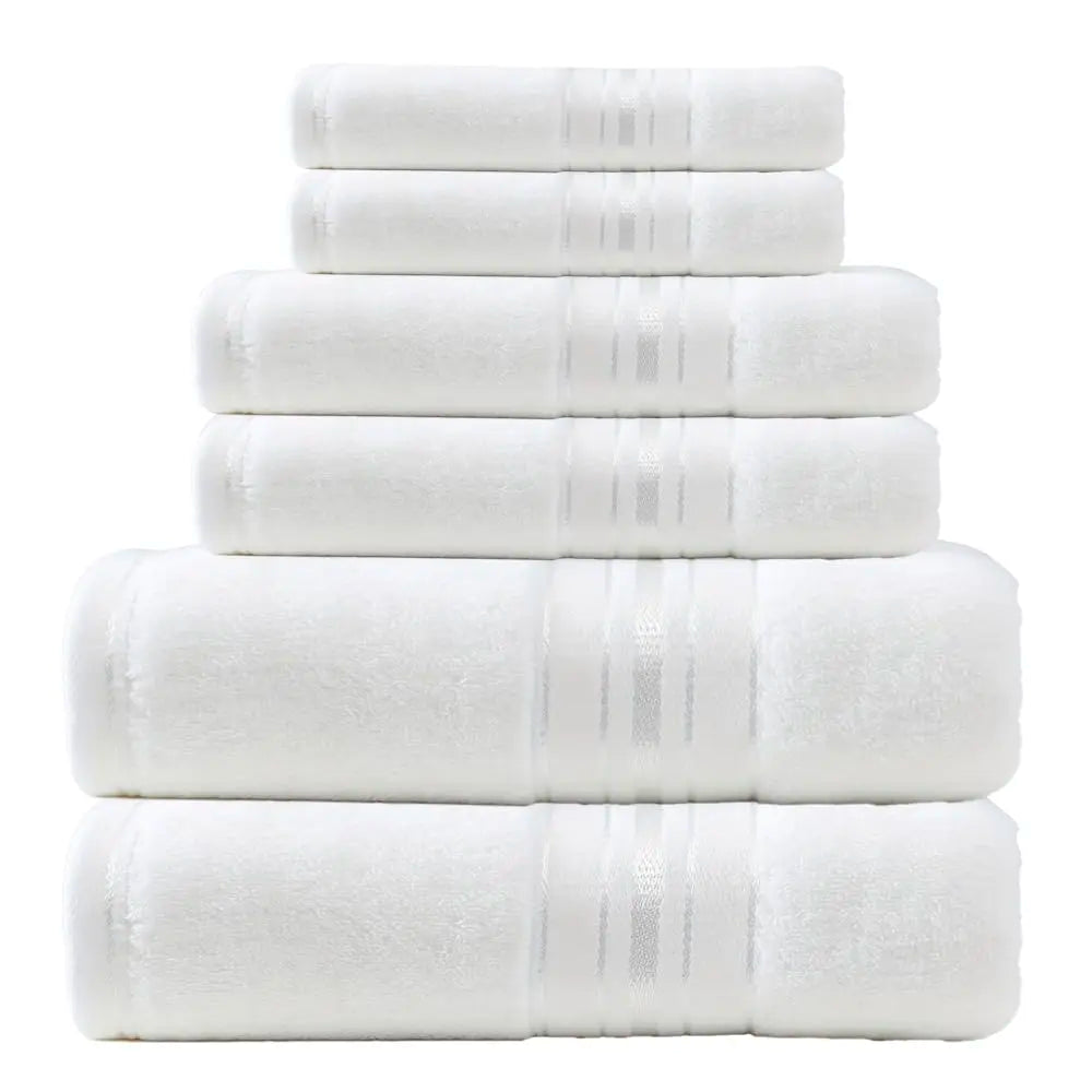 Luxury 6 Piece 100 Percent Cotton Turkish Towel Collection