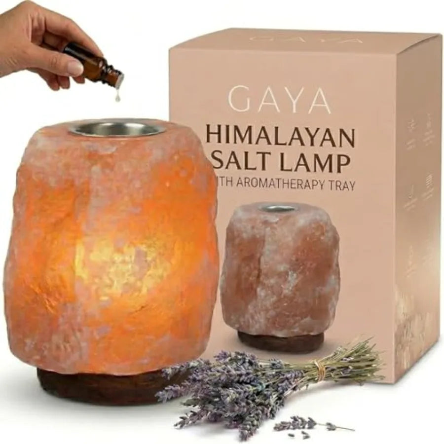Himalayan Salt Lamp With Aromatherapy Tray And Dimmer Switch