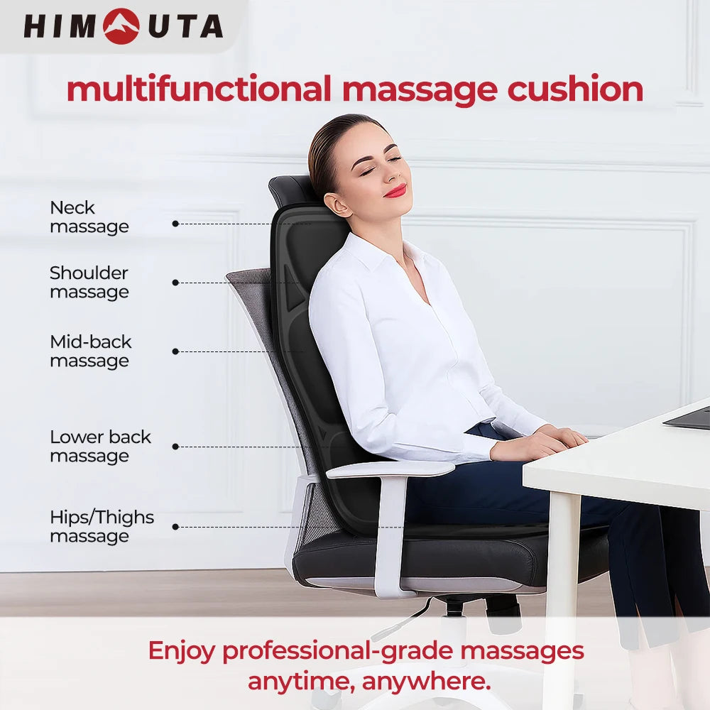 HIMOUTA Full Body Back Massager Chair Cushion With Heat
