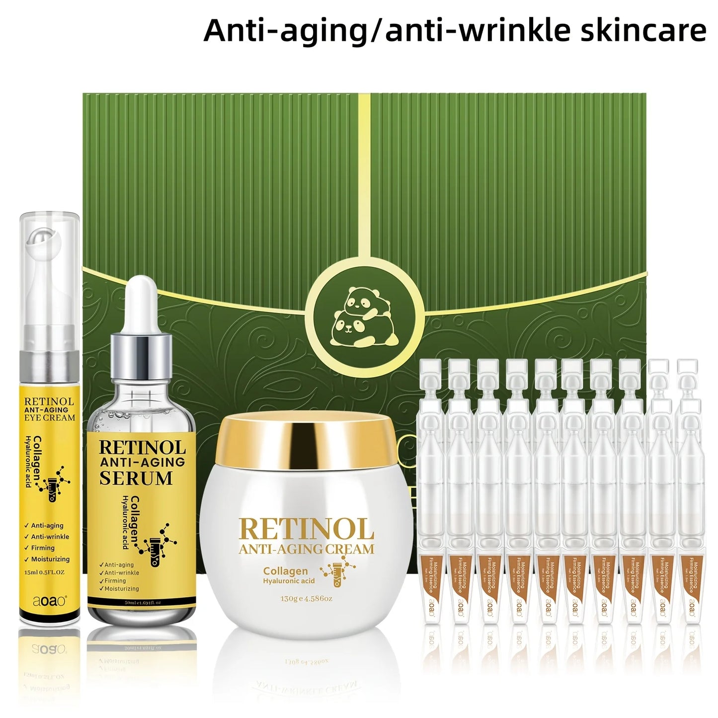 Aoao Retinol Essence Cream and Collagen Moisturizer Set for Hydration