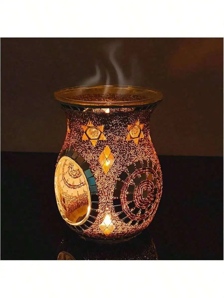 XMSJ Aromatherapy Diffuser Fragrance Warmer Glass Tealight Burners