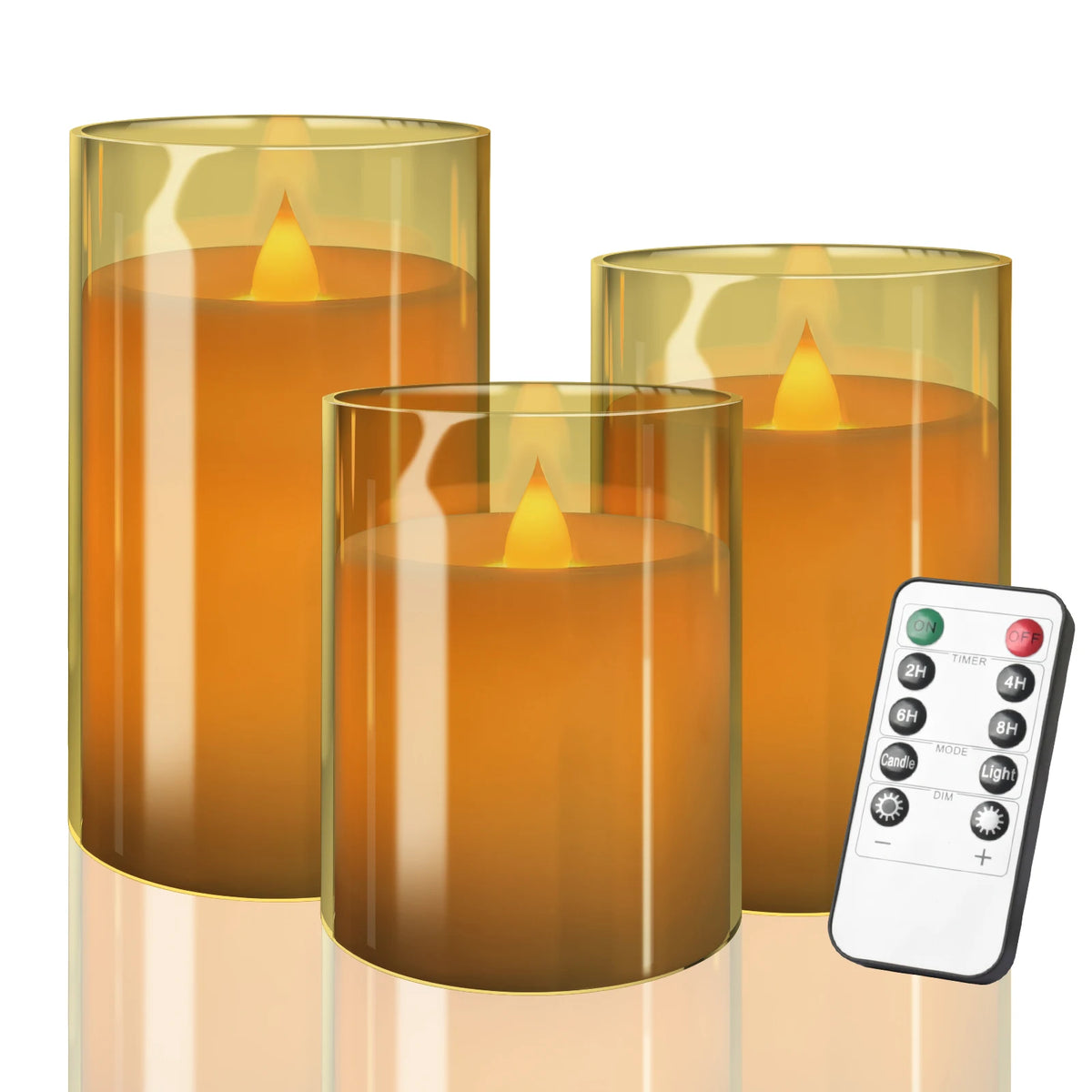 LED Flameless Battery Candles With Remote Timer For Home Decor