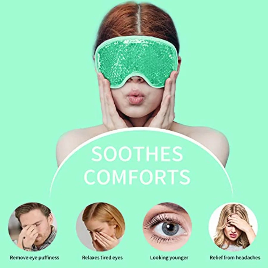Reusable Cooling Gel Eye Mask Relieves Puffiness Promotes Sleep Comfort