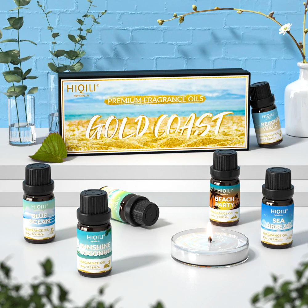 HIQILI Six Piece Fragrance Oil Set For Aromatherapy Candle Making