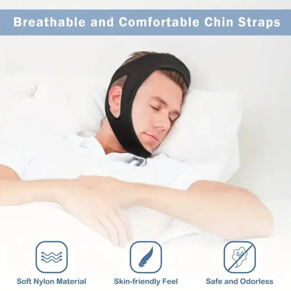 Cotton Anti Snoring Chin Rest For Open Mouth Sleep Correction