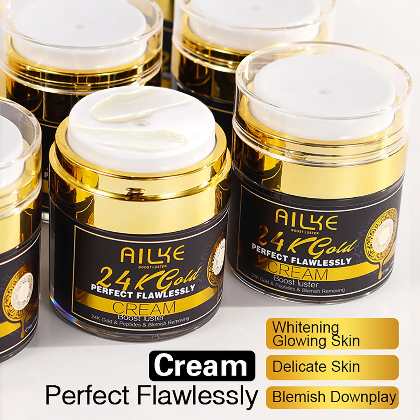 AILKE 24K Gold Skin Care Whitening Facial Cleanser For Unisex