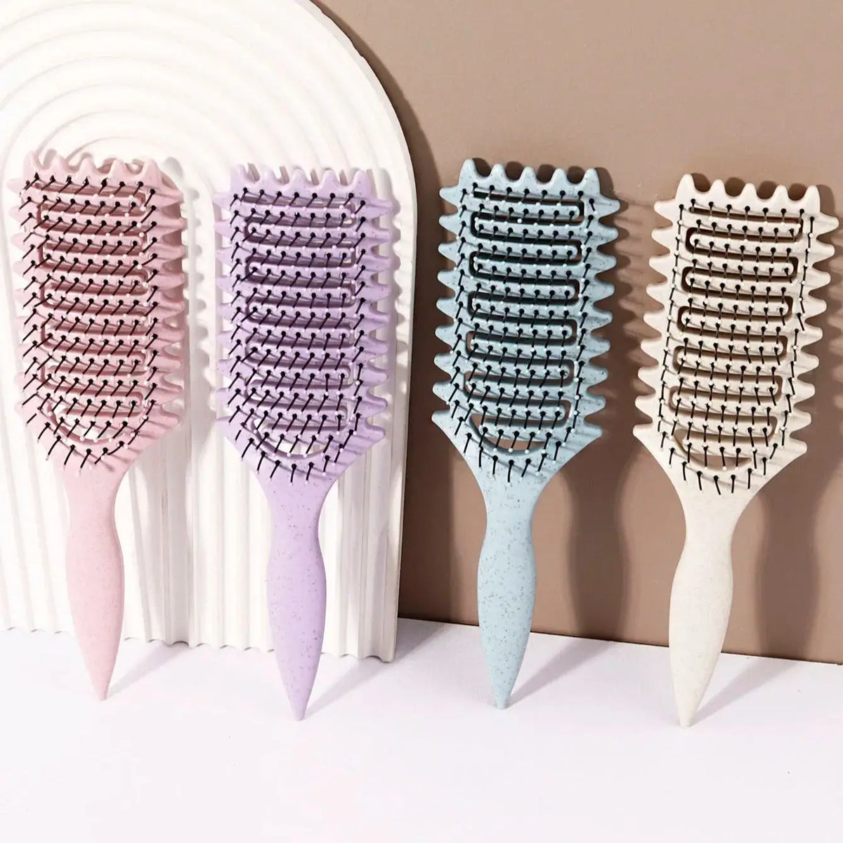 Hollow Massage Nylon Styling Brush For Hair And Wigs