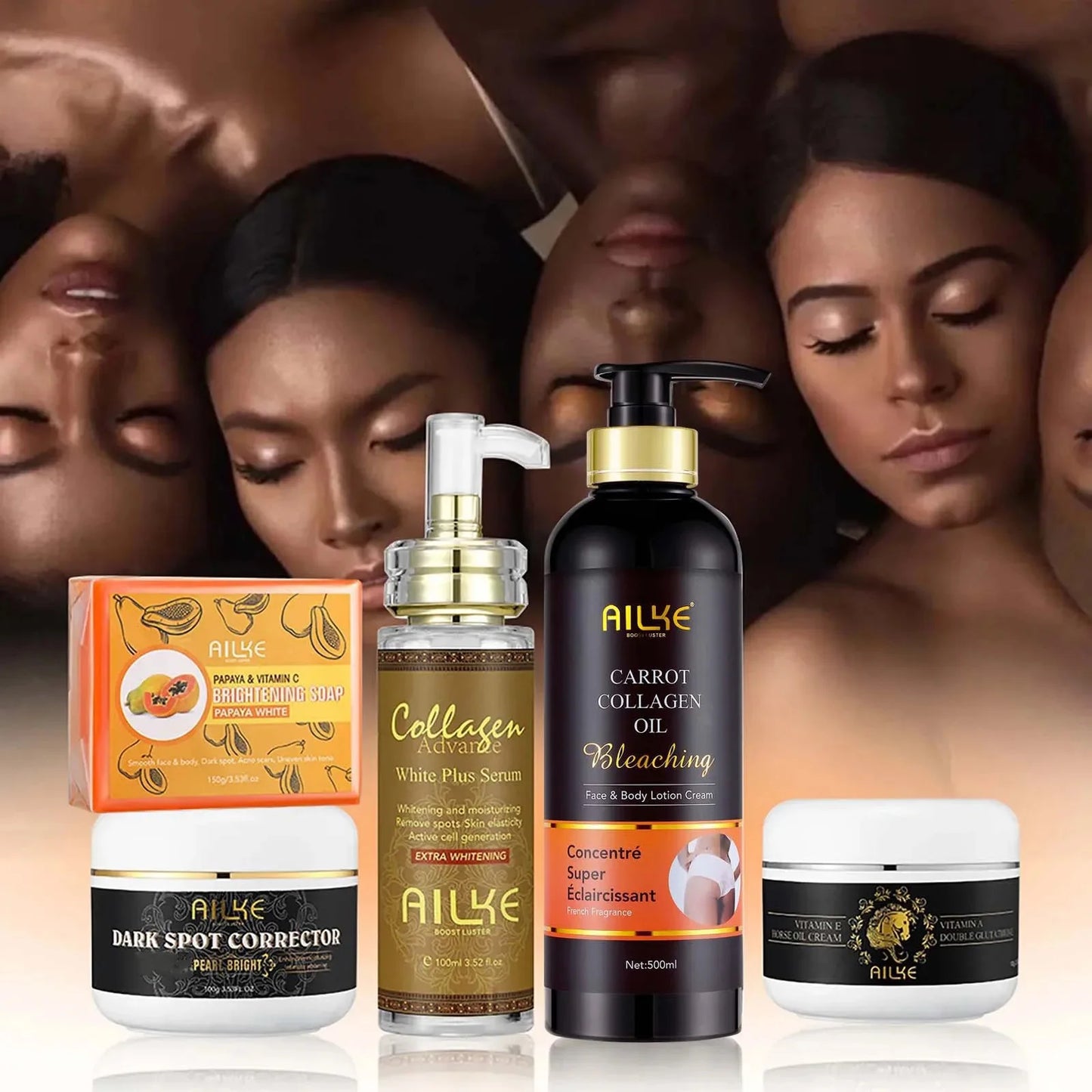 AILKE Collagen 5 In 1 Skincare Kit For Radiant Face