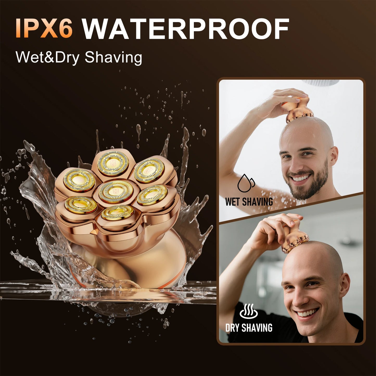 MAXGROOM Head Shaver Pro IXP6 Waterproof USB Rechargeable For Bald Men