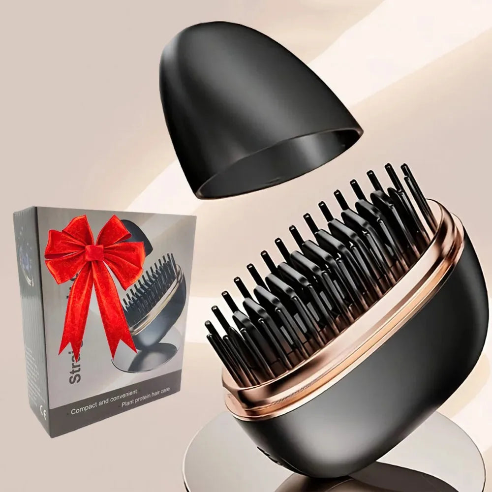 Zimir Portable Rechargeable Hair Straightener Brush With Temperature Control
