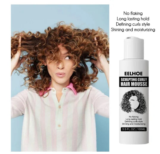 EELHOE Curl Shaping Mousse For Curly Hair Moisture Elasticity