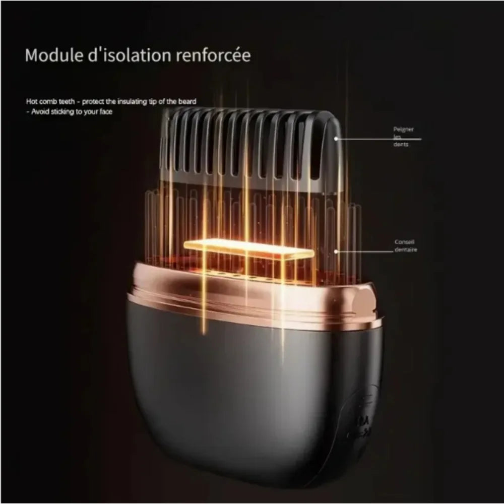 Zimir Portable Rechargeable Hair Straightener Brush With Temperature Control
