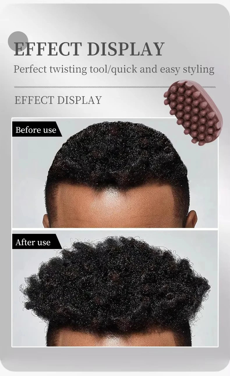 Magic Twist Hair Brush Silicone Mini Portable For Curly Hair