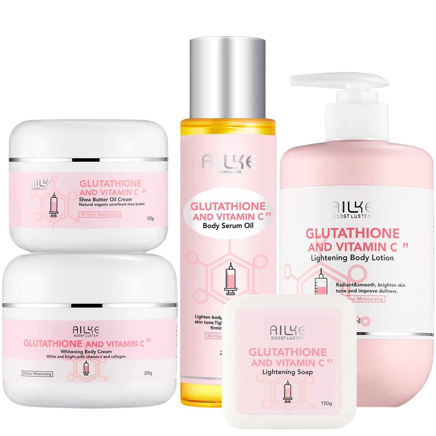 AILKE Glutathione Vitamin C Kit Whitening Lotion Moisturizing Cream