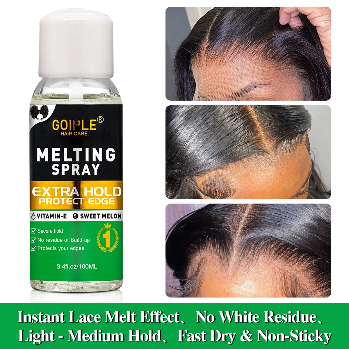 Goiple Complete Wig Install Kit With Lace Glue Melting Spray