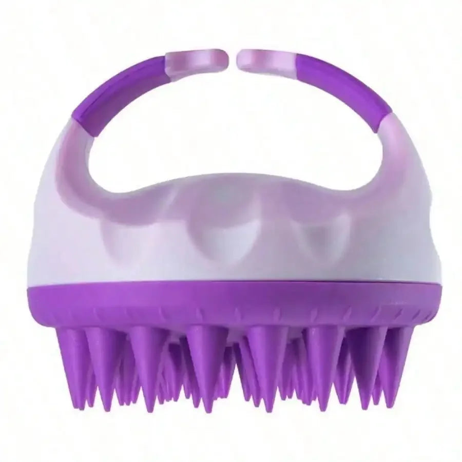 Durable Scalp Scrubber Shampoo Brush With Comfortable Spiked Massage Comb