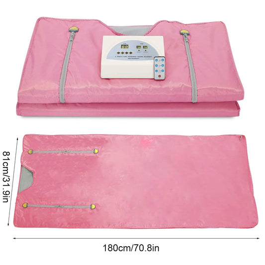 2 Zone Thermal Sauna Blanket For Weight Loss And Detox Therapy