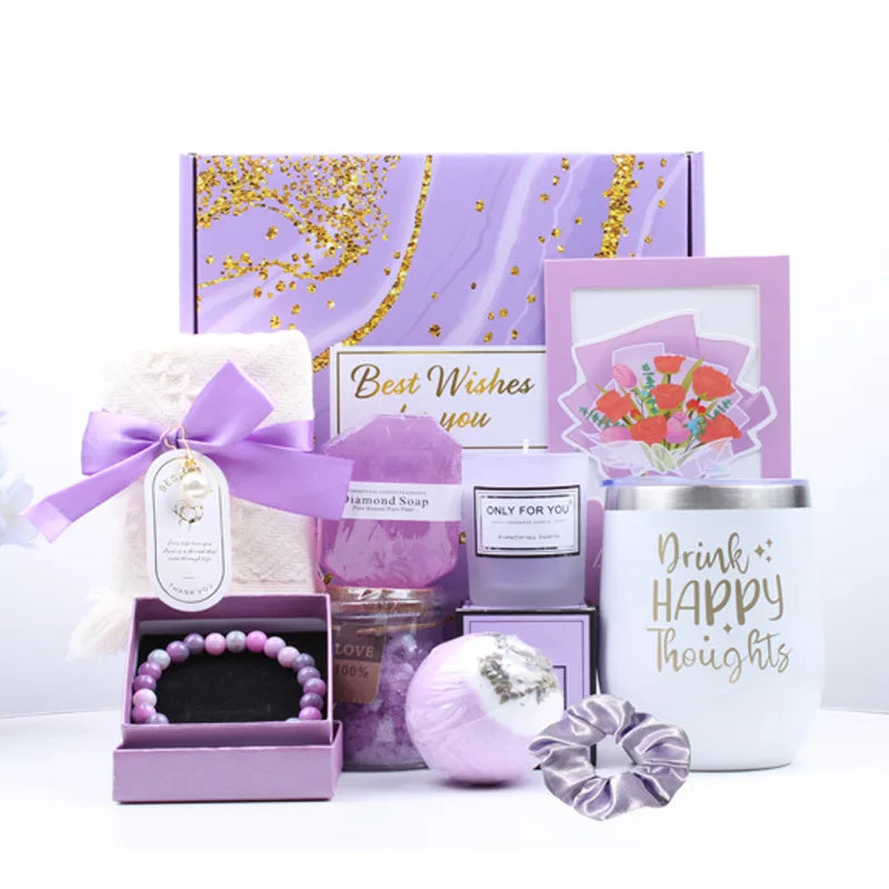 Lavender Spa Gift Basket Set For Women And Mothers