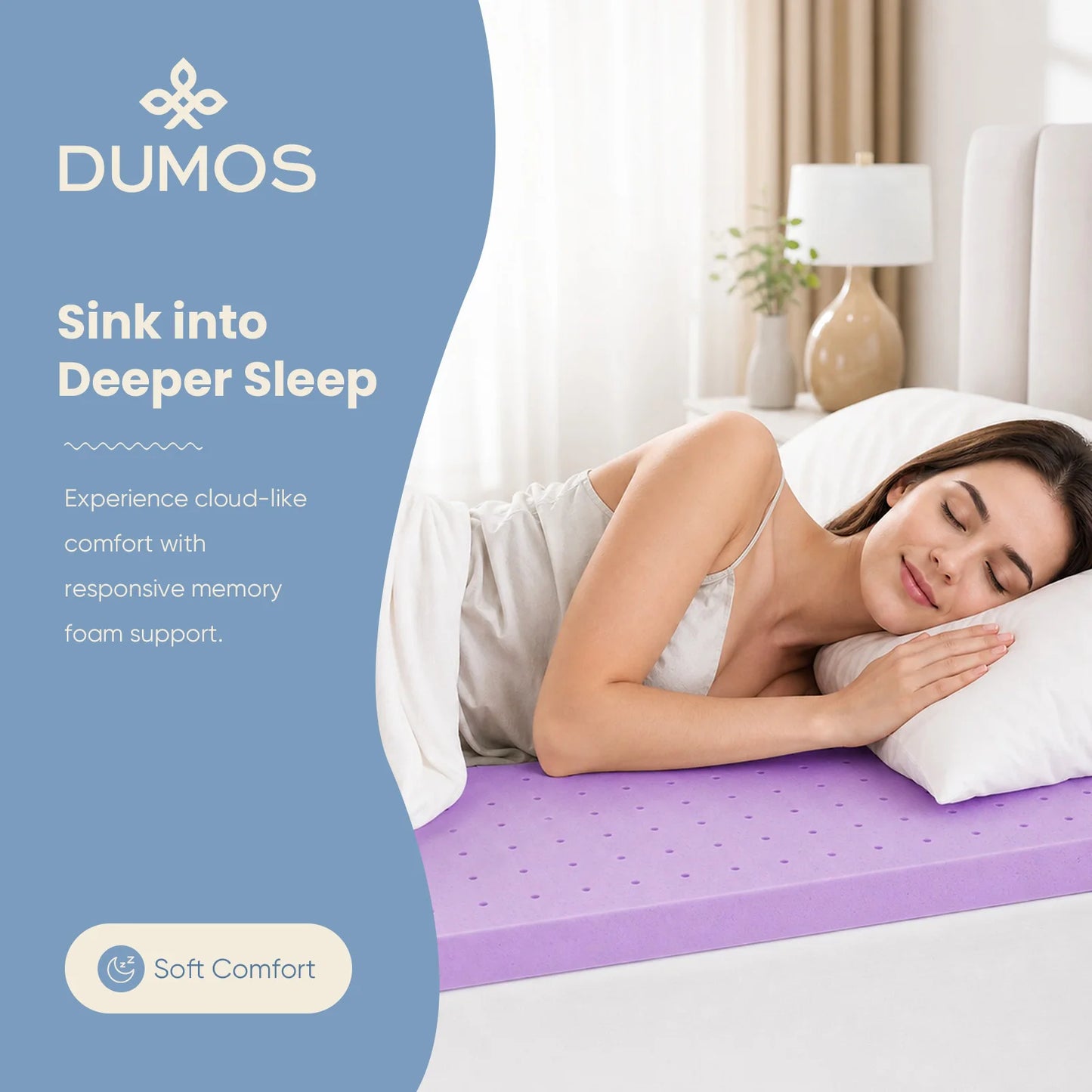 JHK Cooling Gel Memory Foam Mattress Topper With Breathable Design