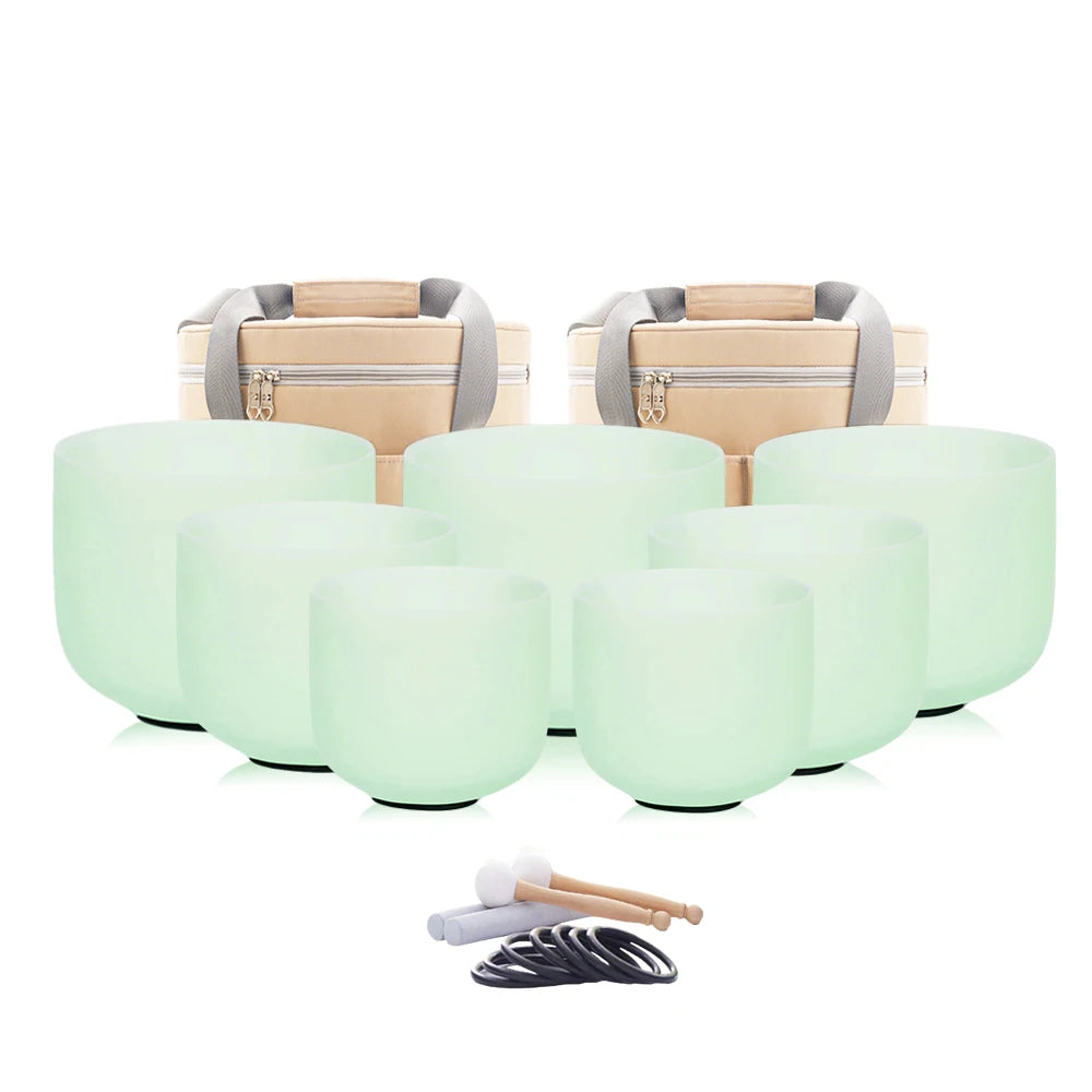 Hye-eun Crystal Singing Bowls Chakra Set For Meditation Sound Healing