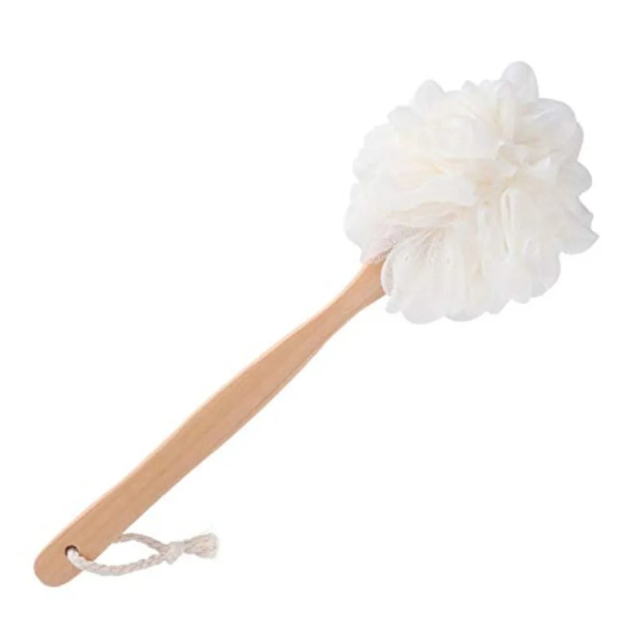 Premium Long Handle Bath Brush with Loofah For Men And Women