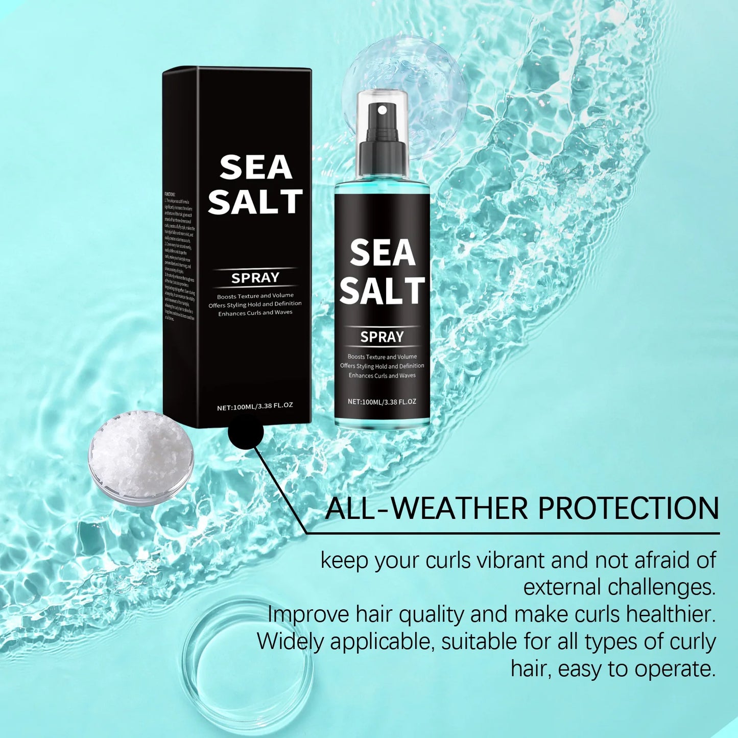 East Moon Sea Salt Hair Styling Spray Thickening Strong Hold