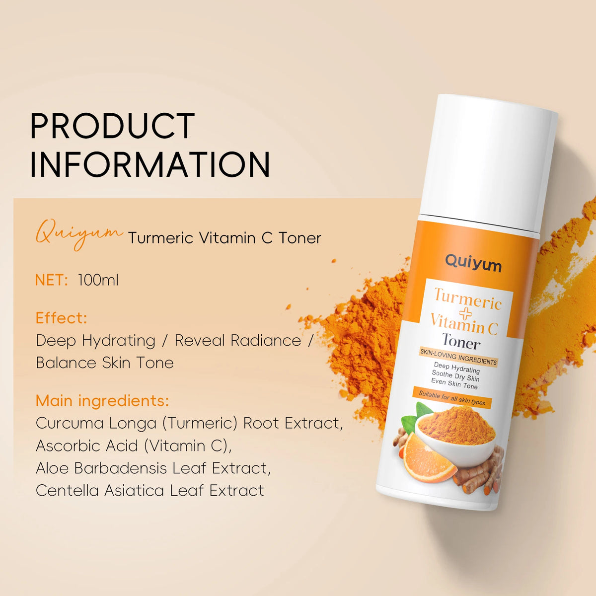 Quiyum Turmeric Vitamin C Complete Facial Skincare Gift Set