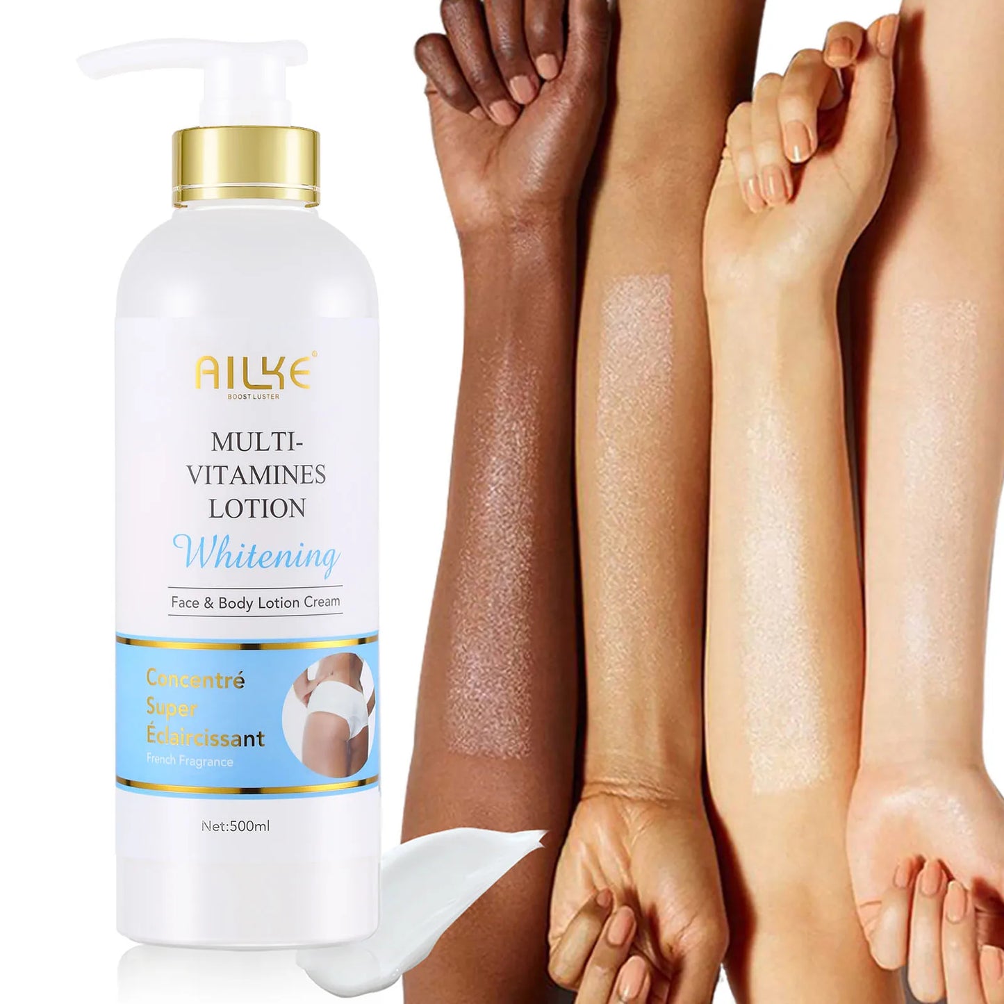 AILKE Multivitamin Body Lotion Whitening Dark Spots Removal Moisturizing