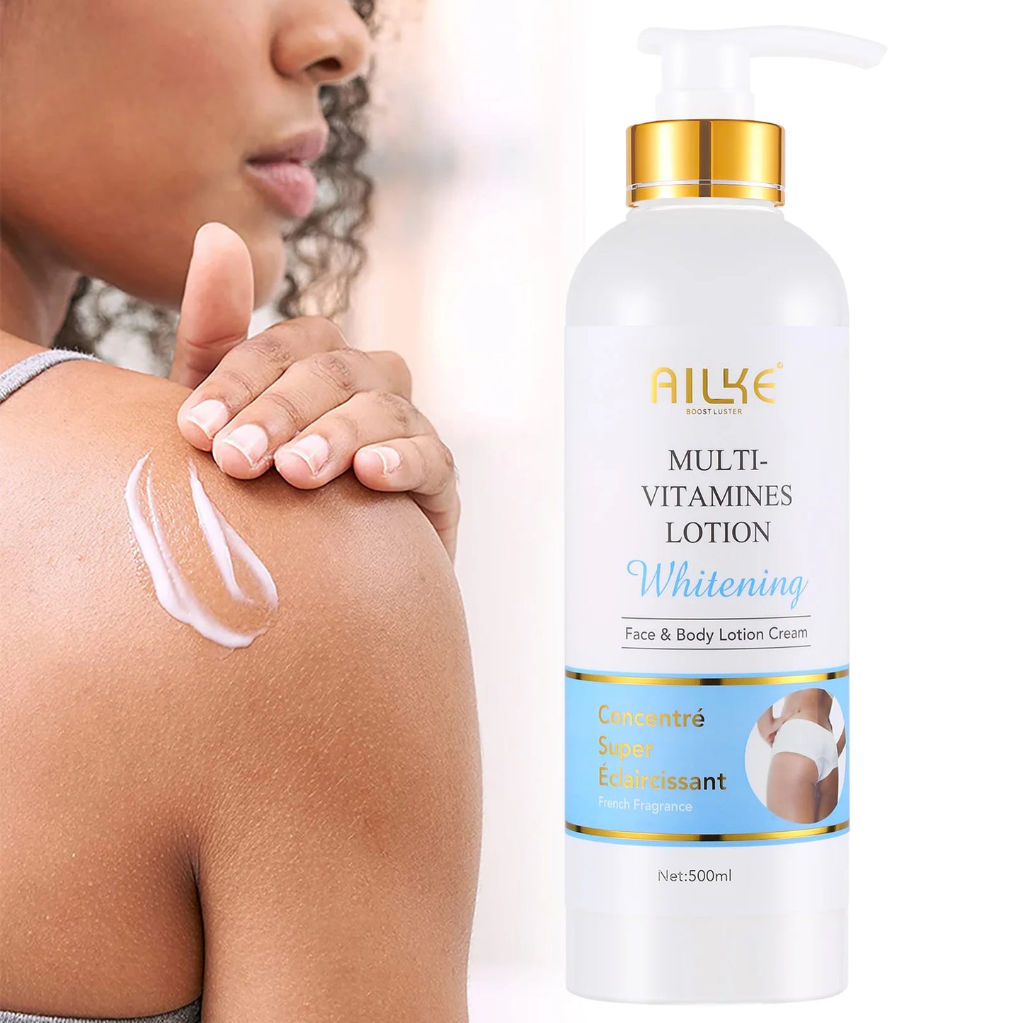 AILKE Multivitamin Body Lotion Whitening Dark Spots Removal Moisturizing