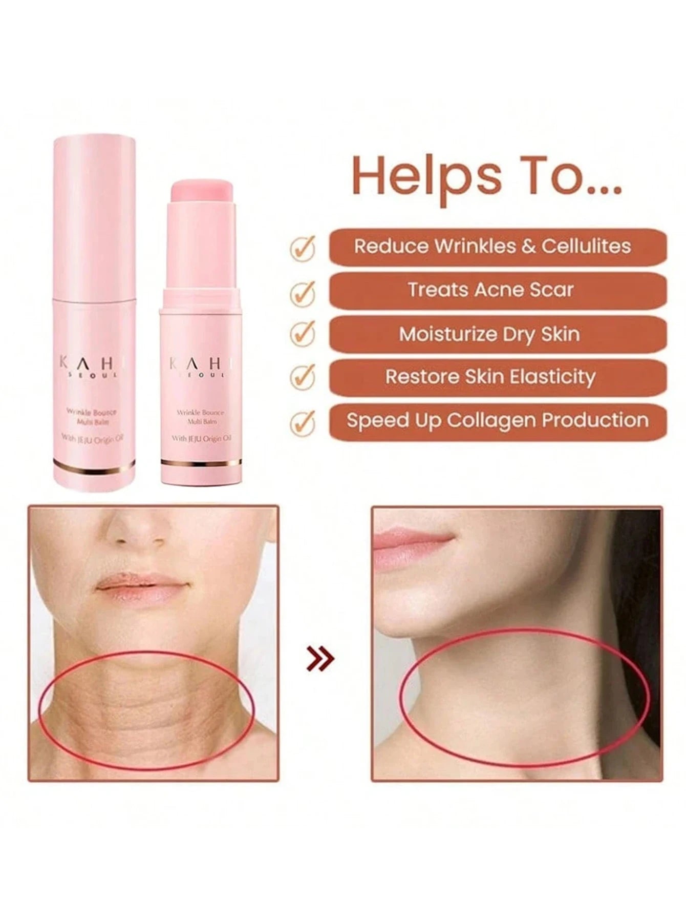 Wrinkle Bounce Anti Aging Multi Balm Stick Hydrating Facial Moisturizer