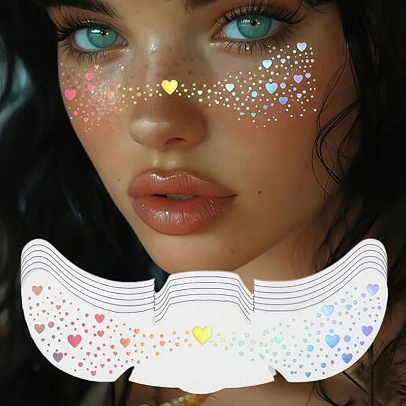 Waterproof Glitter Freckle Temporary Face Tattoo Stickers