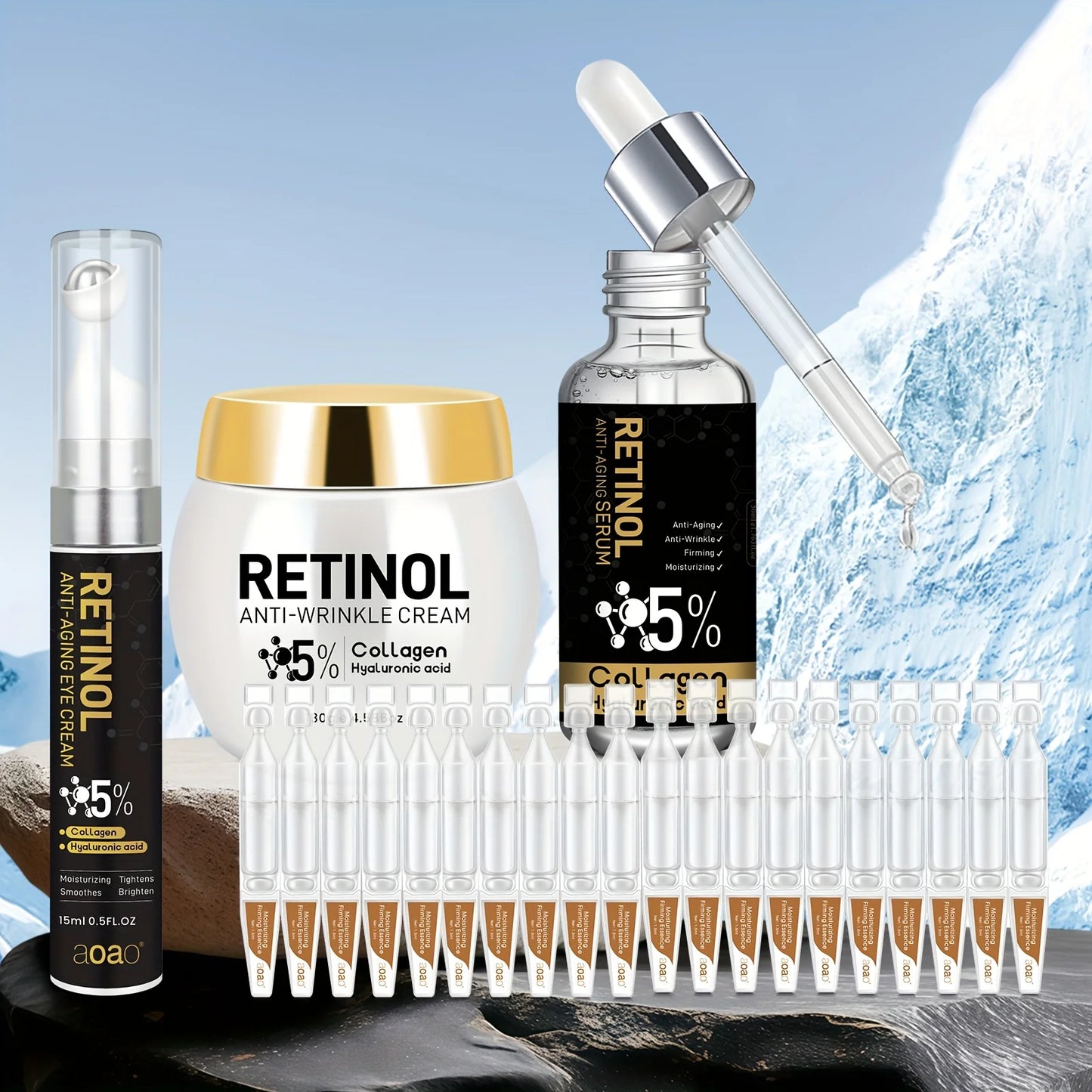 aoao Retinol Deep Hydration Anti-Wrinkle Gift Set For Dry Skin
