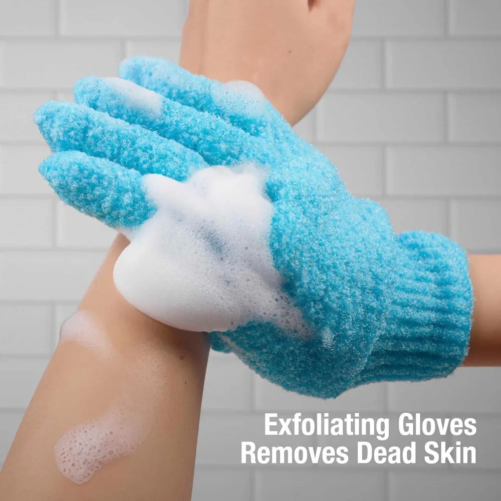 Red By Kiss Dual Sided Exfoliating Bath Shower Gloves