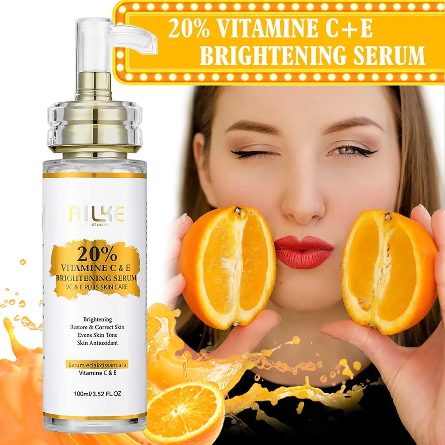AILKE Vitamin C Set Brightening Skincare Kit For Radiant Complexion