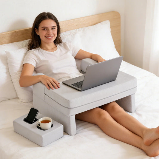 JHK Memory Foam Reading Pillow With Ergonomic Cooling Design