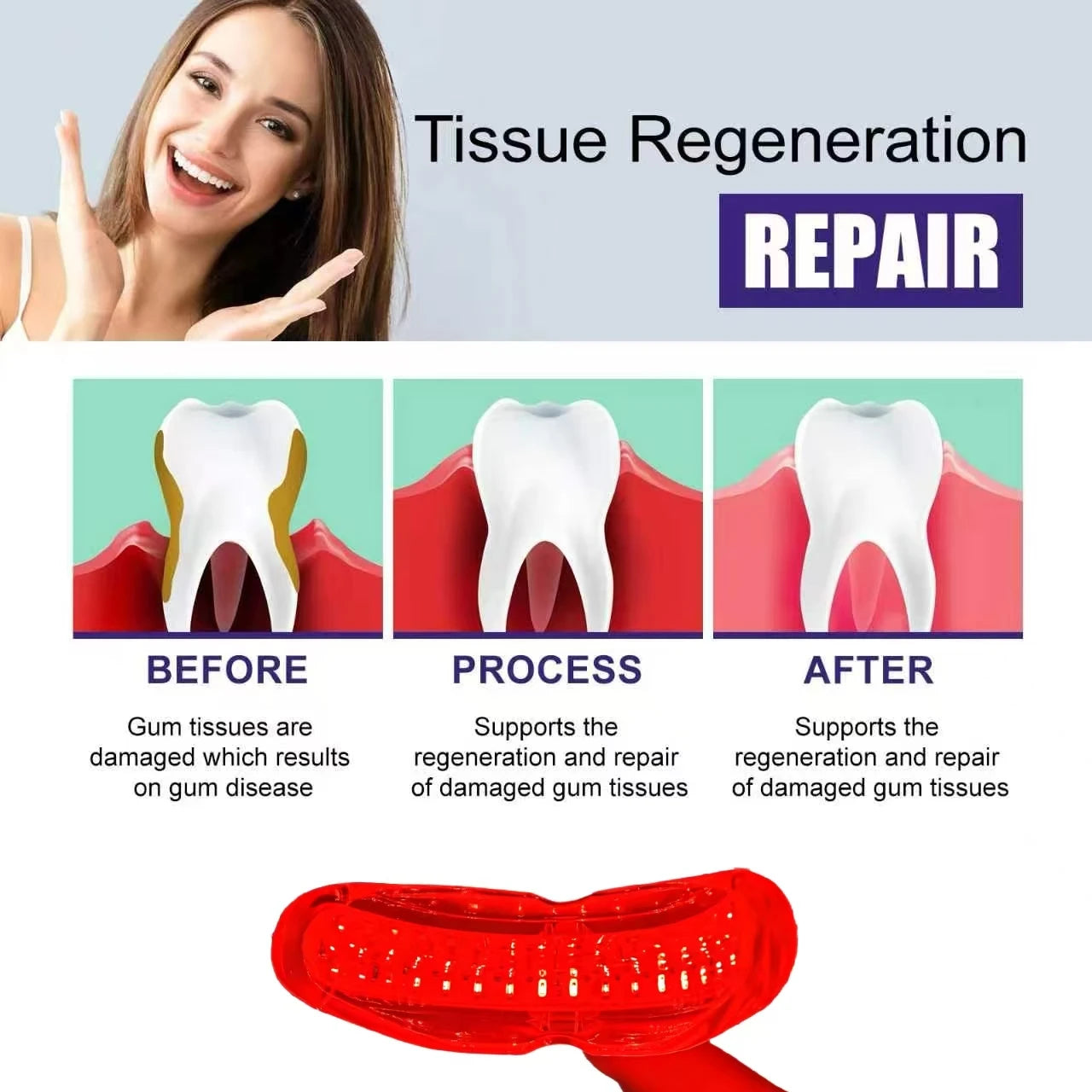 LED Infrared Light Portable Pain Relief And Teeth Whitening
