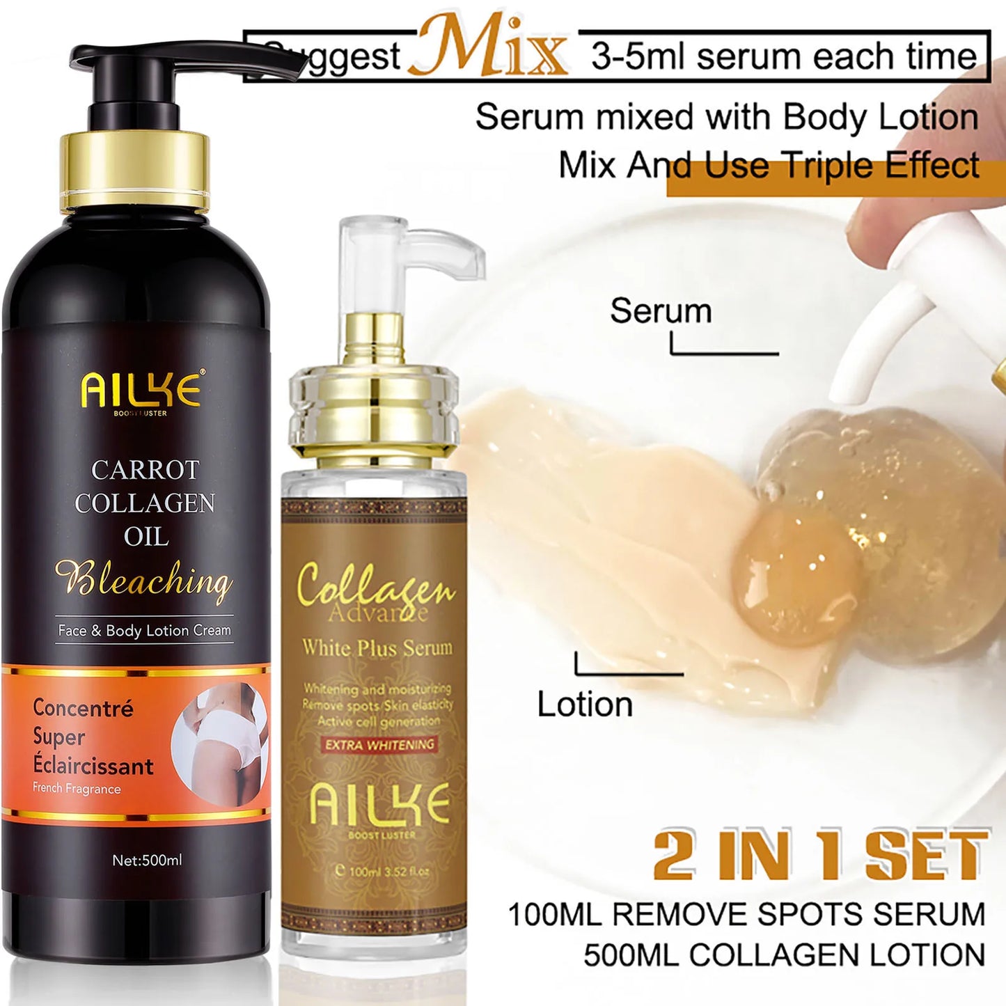 AILKE Collagen 5 In 1 Skincare Kit For Radiant Face