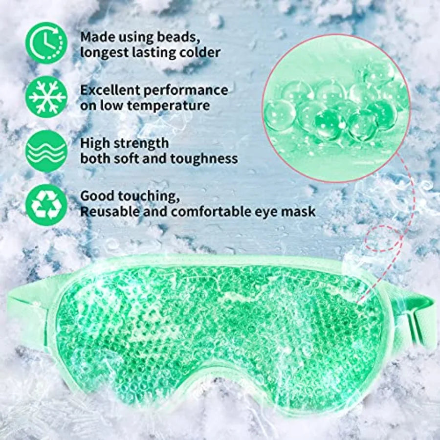 Reusable Cooling Gel Eye Mask Relieves Puffiness Promotes Sleep Comfort