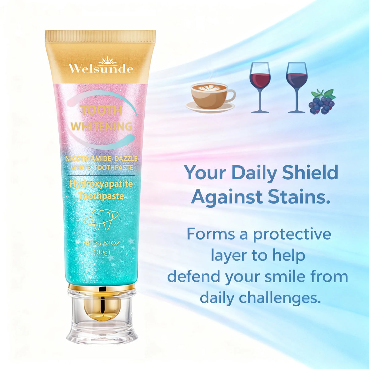 Welsunde Teeth Whitening Nicotinamide Toothpaste For Fresh Breath