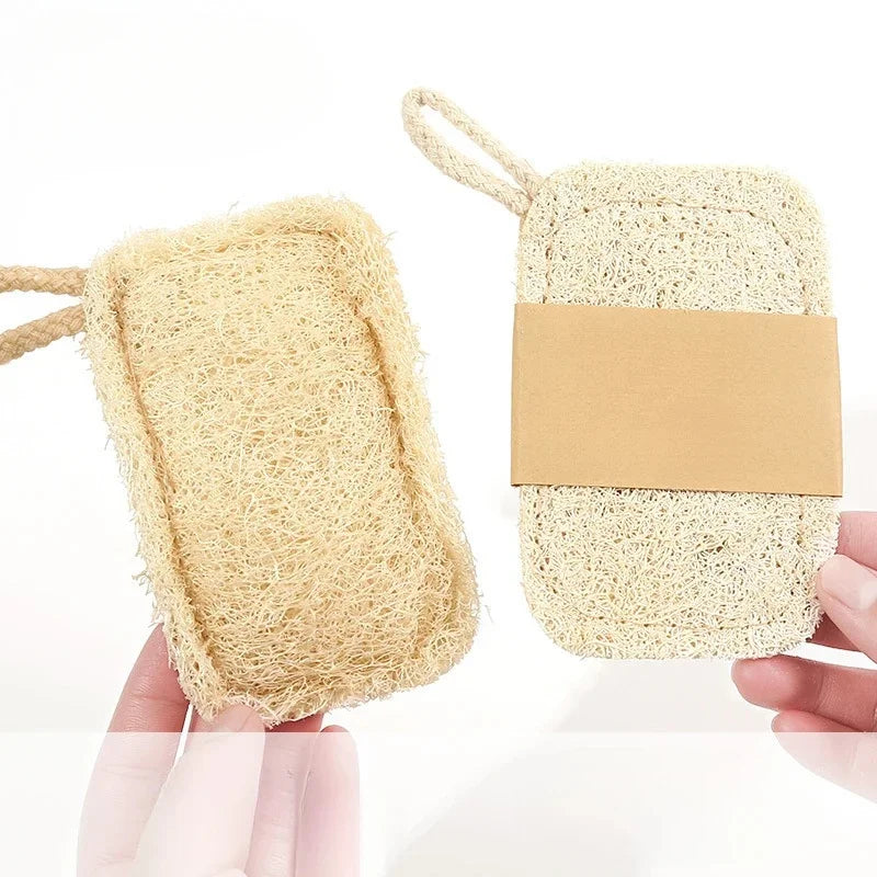 Natural Loofah Exfoliating Sponges 6pcs Bamboo Fiber Dish Cleaning