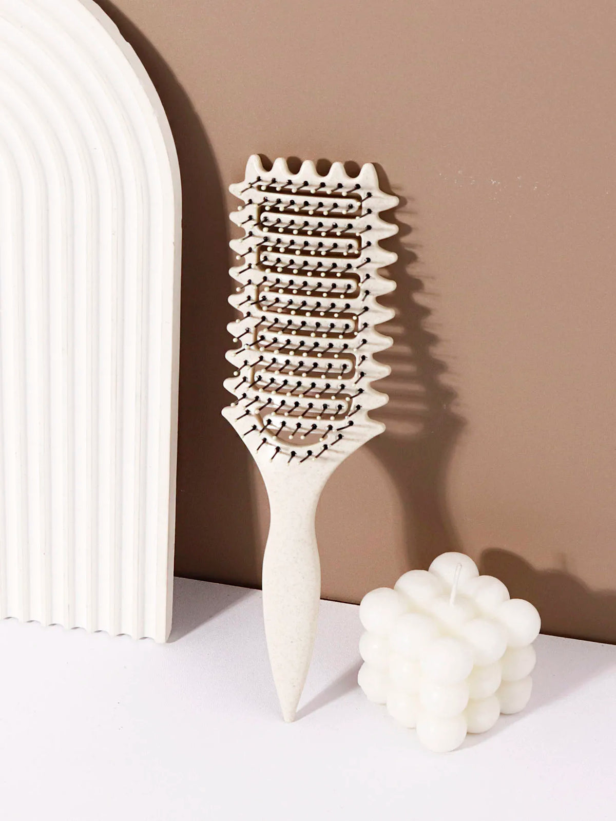 Hollow Massage Nylon Styling Brush For Hair And Wigs