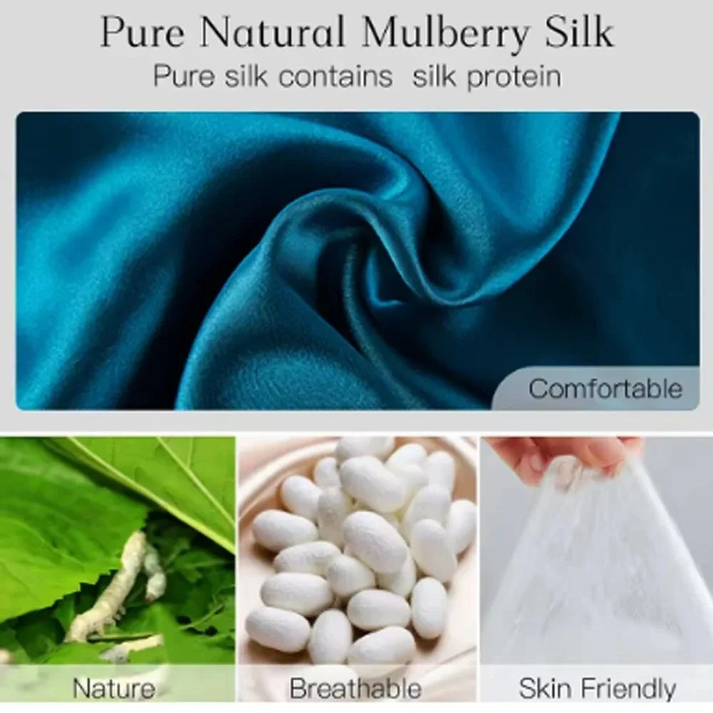 Mulberry Silk Sleep Mask Full Blackout Adjustable Eye Mask